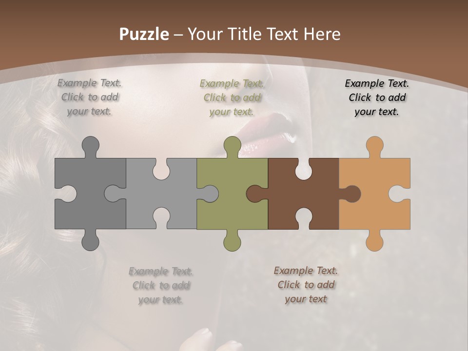 Caucasian Eye Facial PowerPoint Template