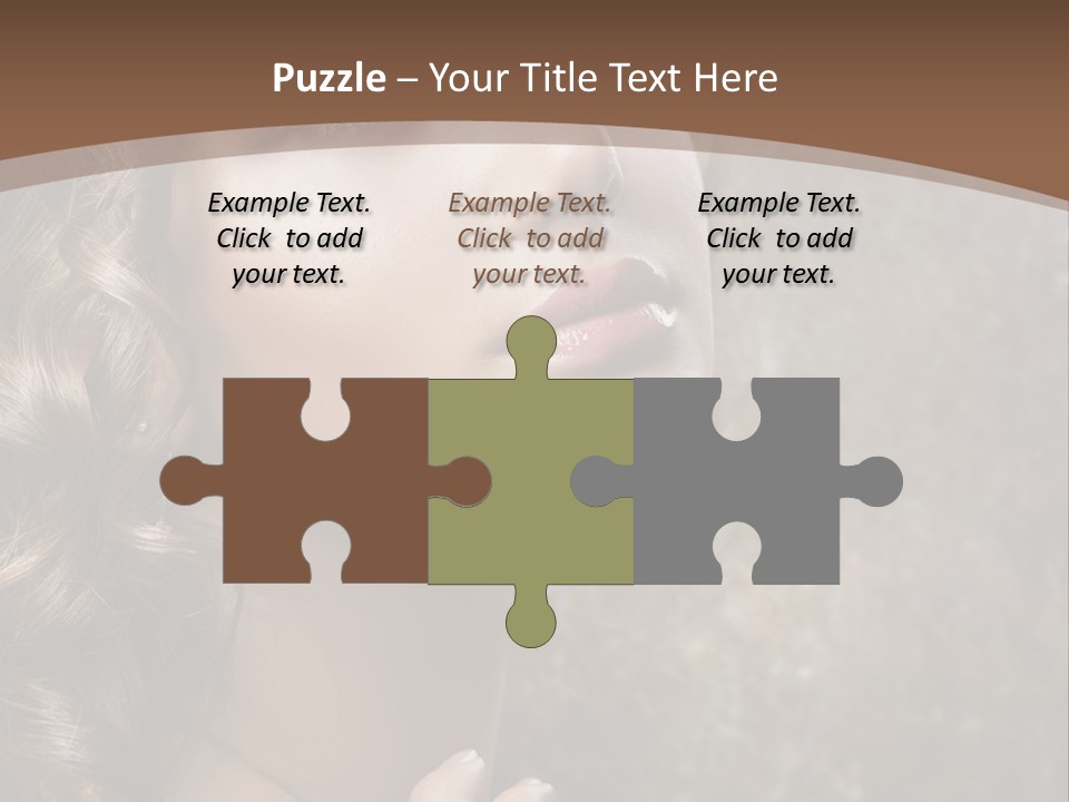 Caucasian Eye Facial PowerPoint Template