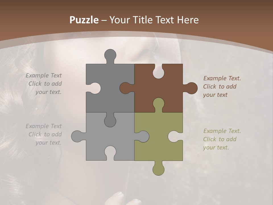 Caucasian Eye Facial PowerPoint Template