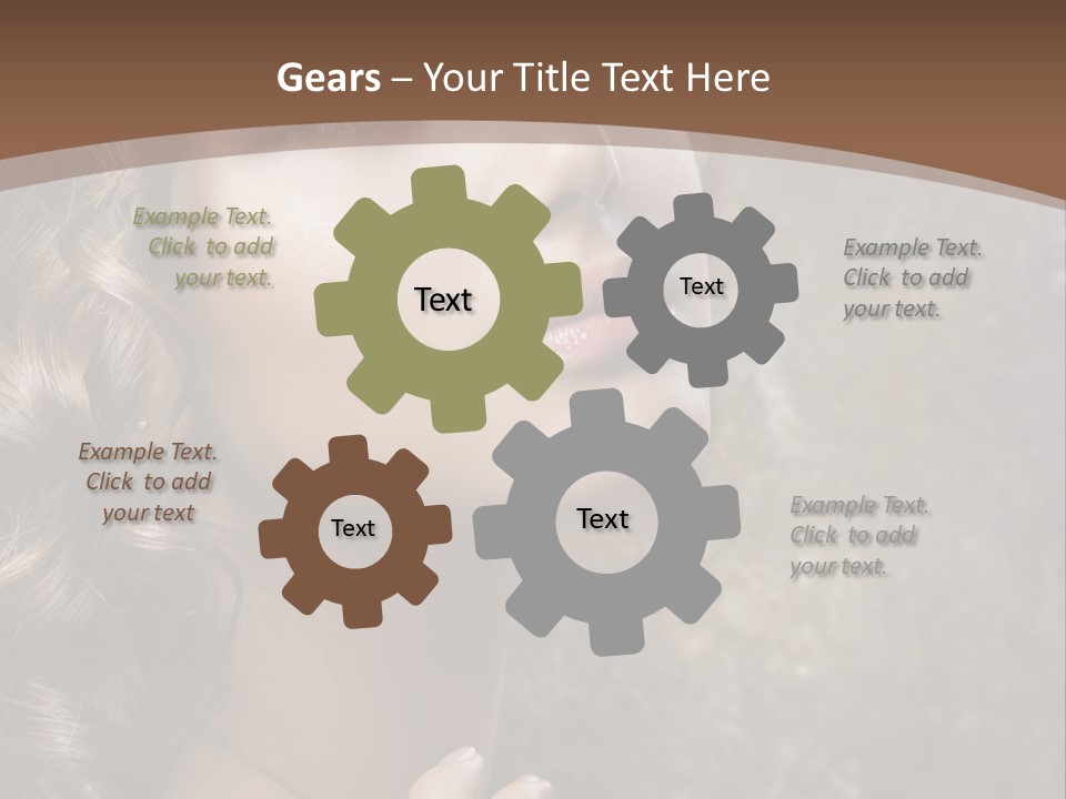 Caucasian Eye Facial PowerPoint Template