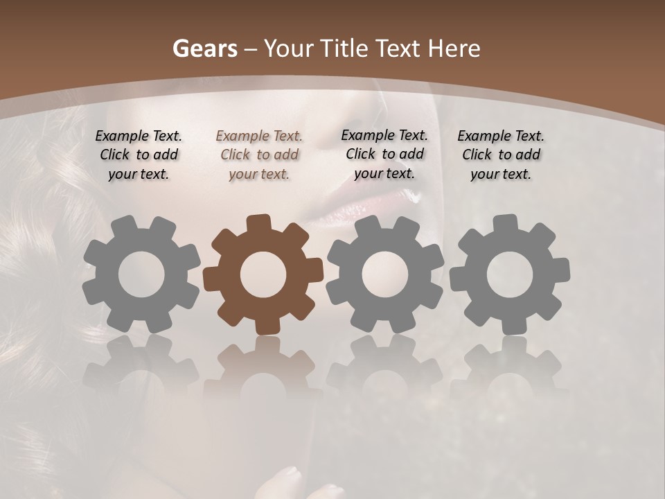 Caucasian Eye Facial PowerPoint Template