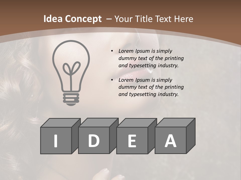 Caucasian Eye Facial PowerPoint Template