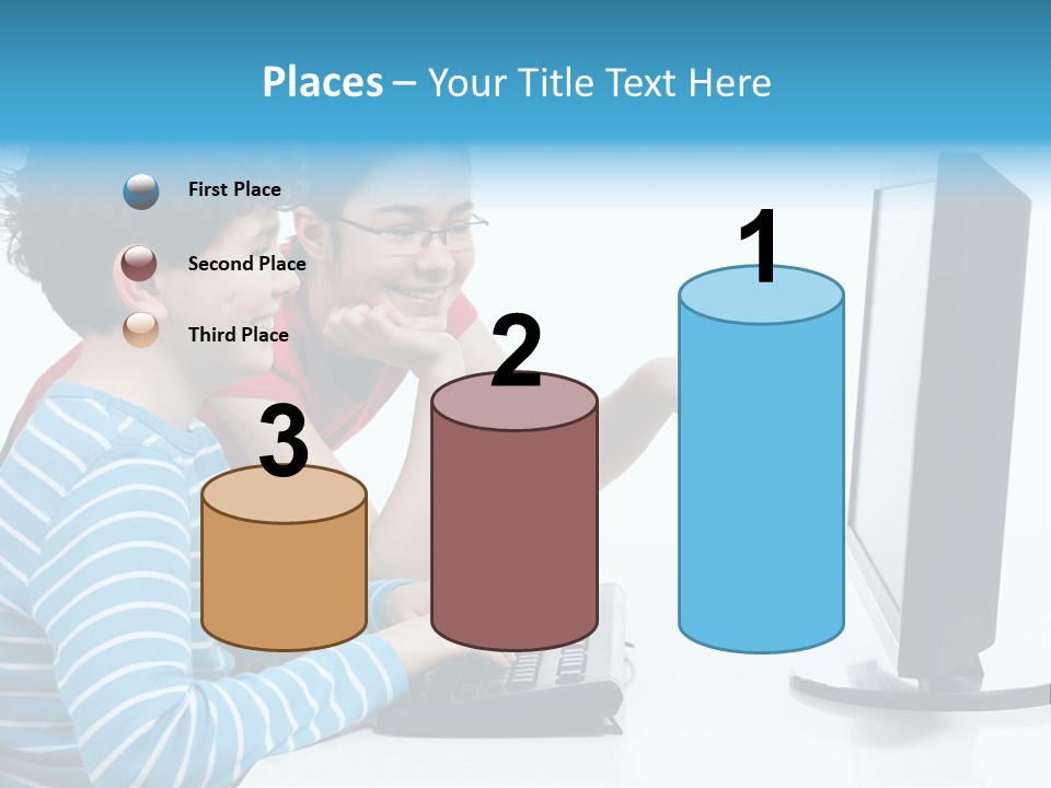 Gesturing Teenager Background PowerPoint Template