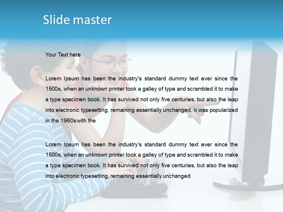 Gesturing Teenager Background PowerPoint Template