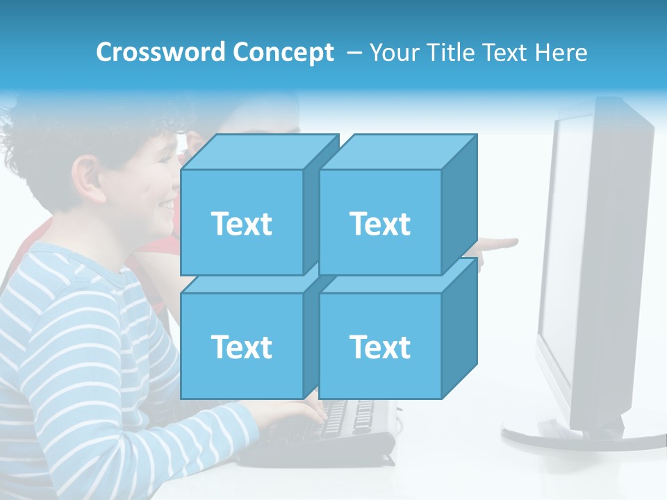 Gesturing Teenager Background PowerPoint Template