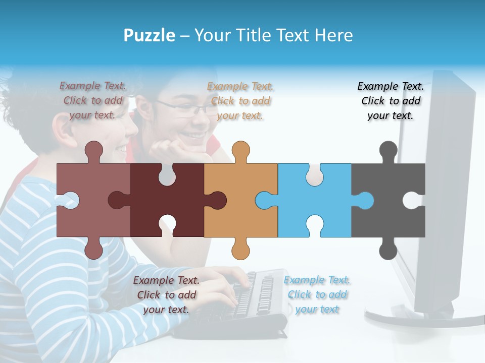 Gesturing Teenager Background PowerPoint Template