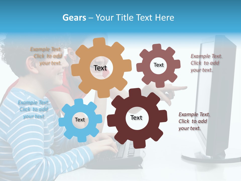 Gesturing Teenager Background PowerPoint Template