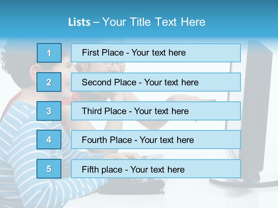 Gesturing Teenager Background PowerPoint Template
