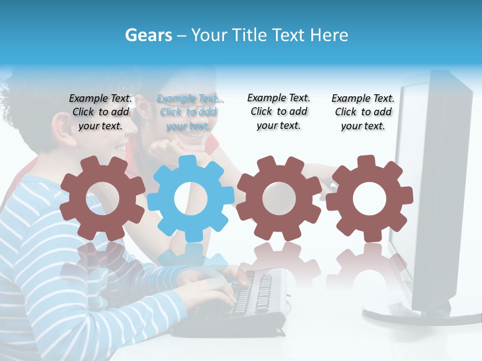 Gesturing Teenager Background PowerPoint Template