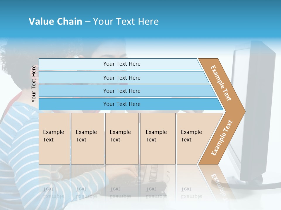 Gesturing Teenager Background PowerPoint Template