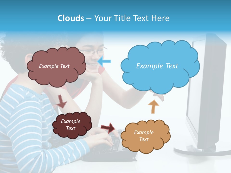 Gesturing Teenager Background PowerPoint Template