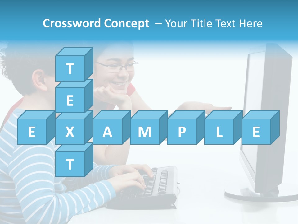 Gesturing Teenager Background PowerPoint Template