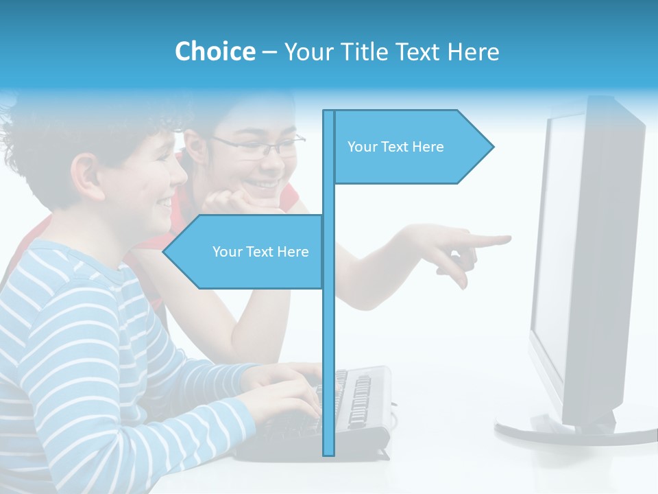 Gesturing Teenager Background PowerPoint Template