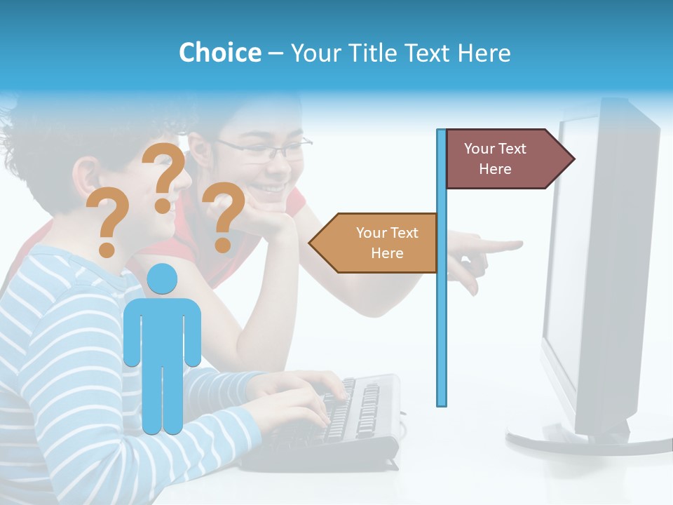 Gesturing Teenager Background PowerPoint Template