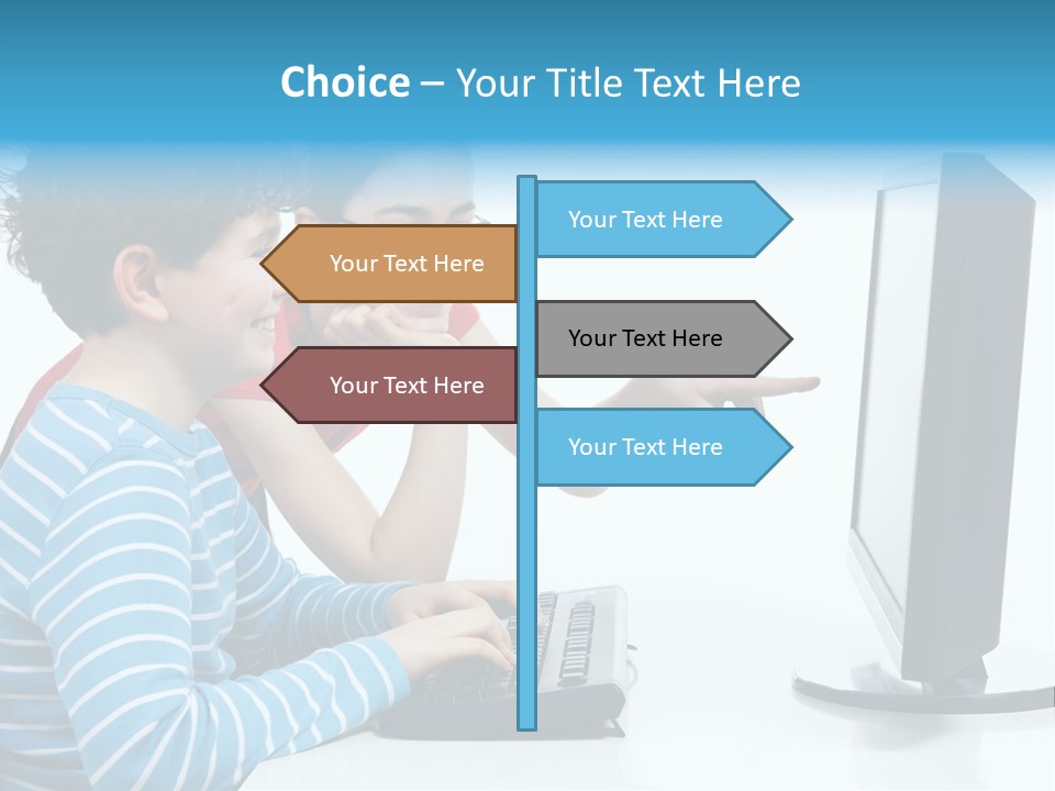 Gesturing Teenager Background PowerPoint Template