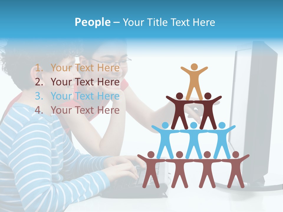 Gesturing Teenager Background PowerPoint Template