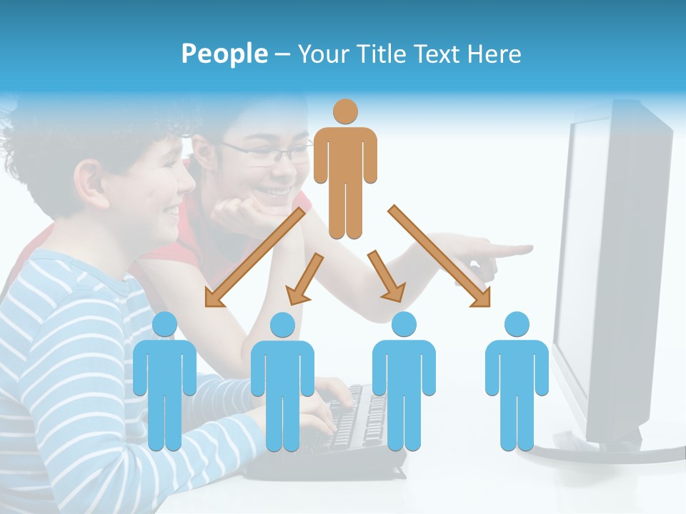 Gesturing Teenager Background PowerPoint Template