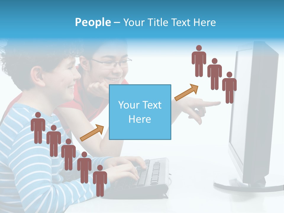 Gesturing Teenager Background PowerPoint Template