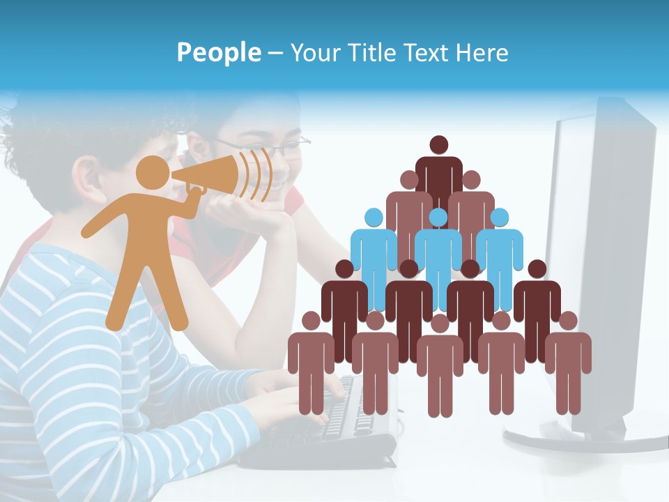 Gesturing Teenager Background PowerPoint Template