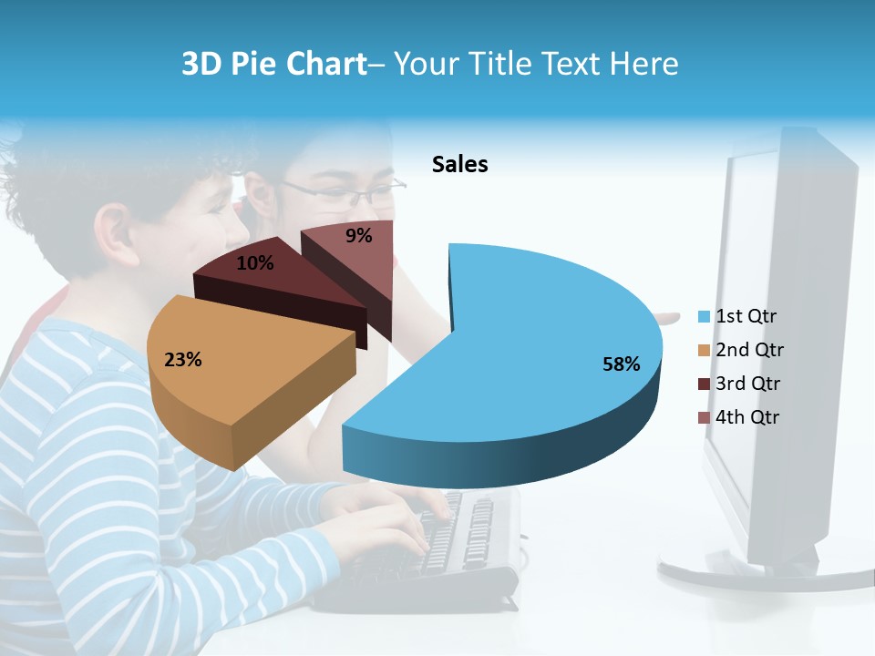 Gesturing Teenager Background PowerPoint Template