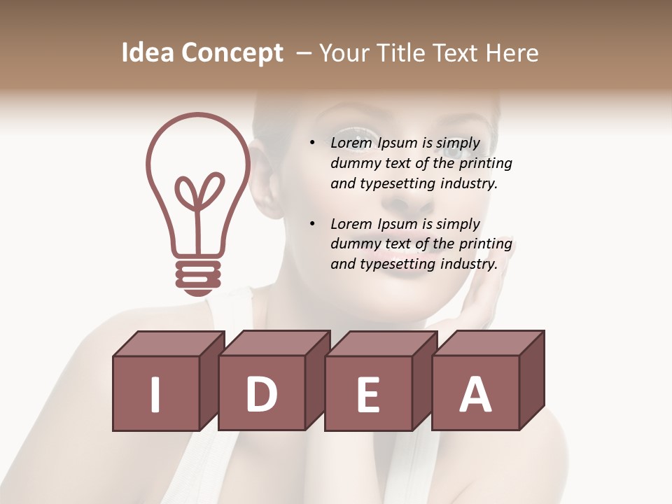 Face Make Up Person PowerPoint Template