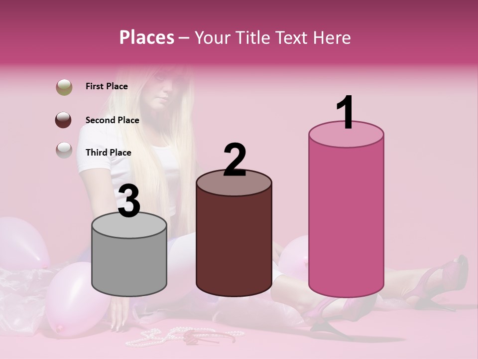 Woman Pearls Person PowerPoint Template