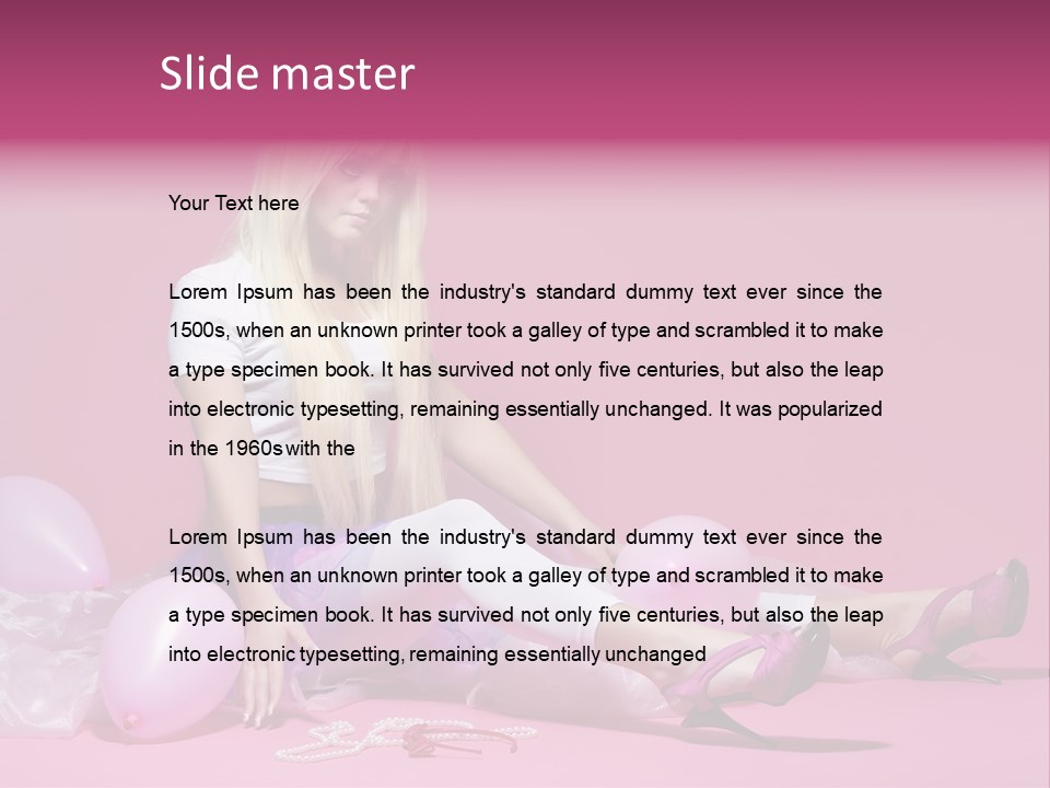 Woman Pearls Person PowerPoint Template