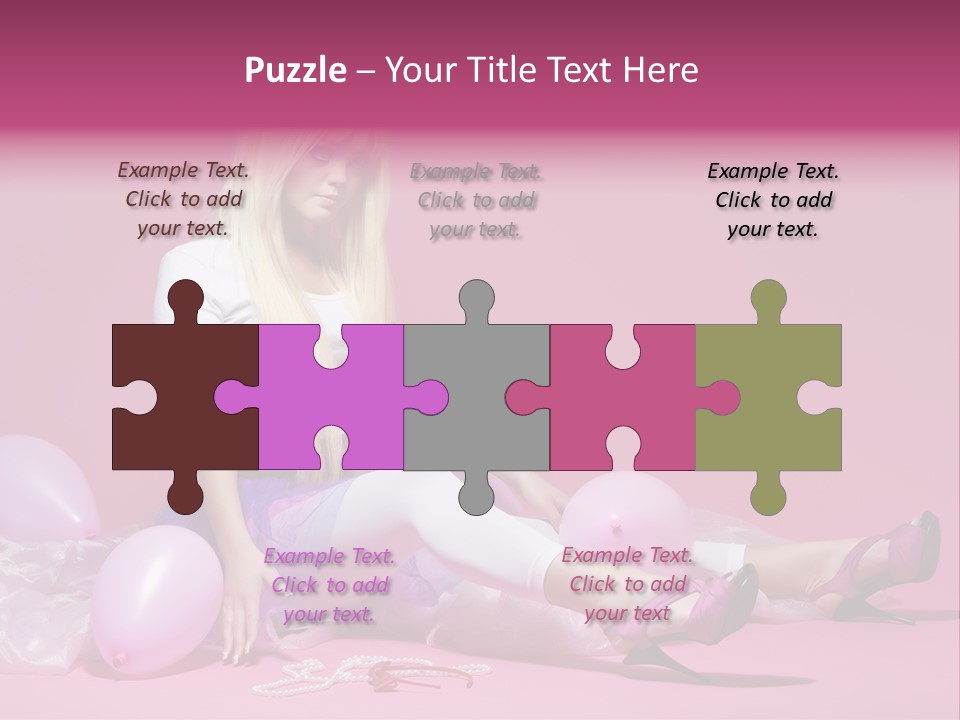 Woman Pearls Person PowerPoint Template