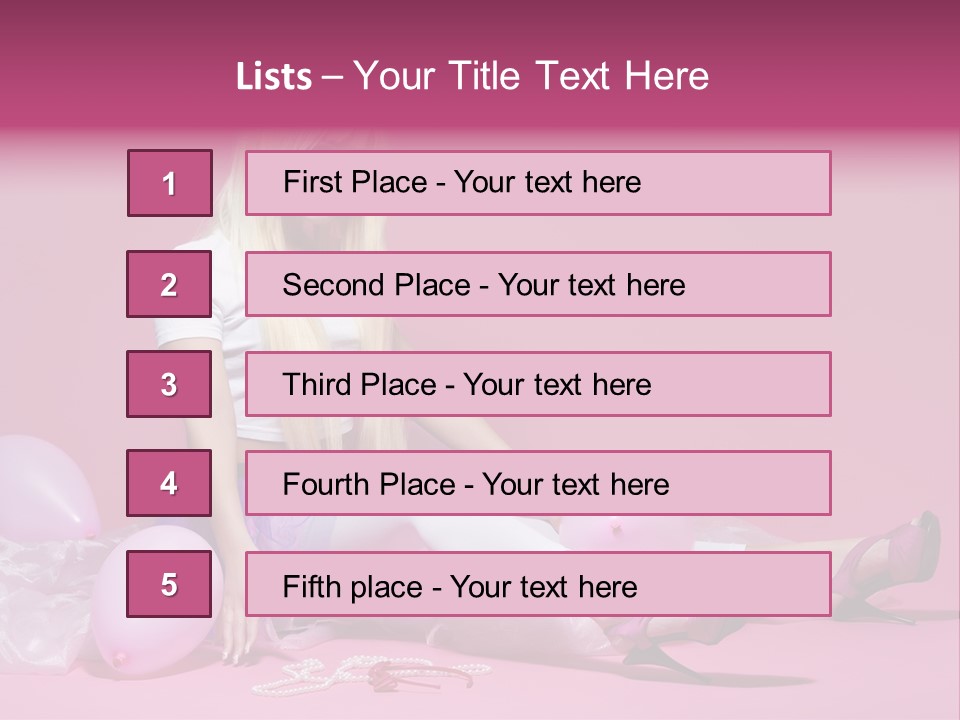 Woman Pearls Person PowerPoint Template