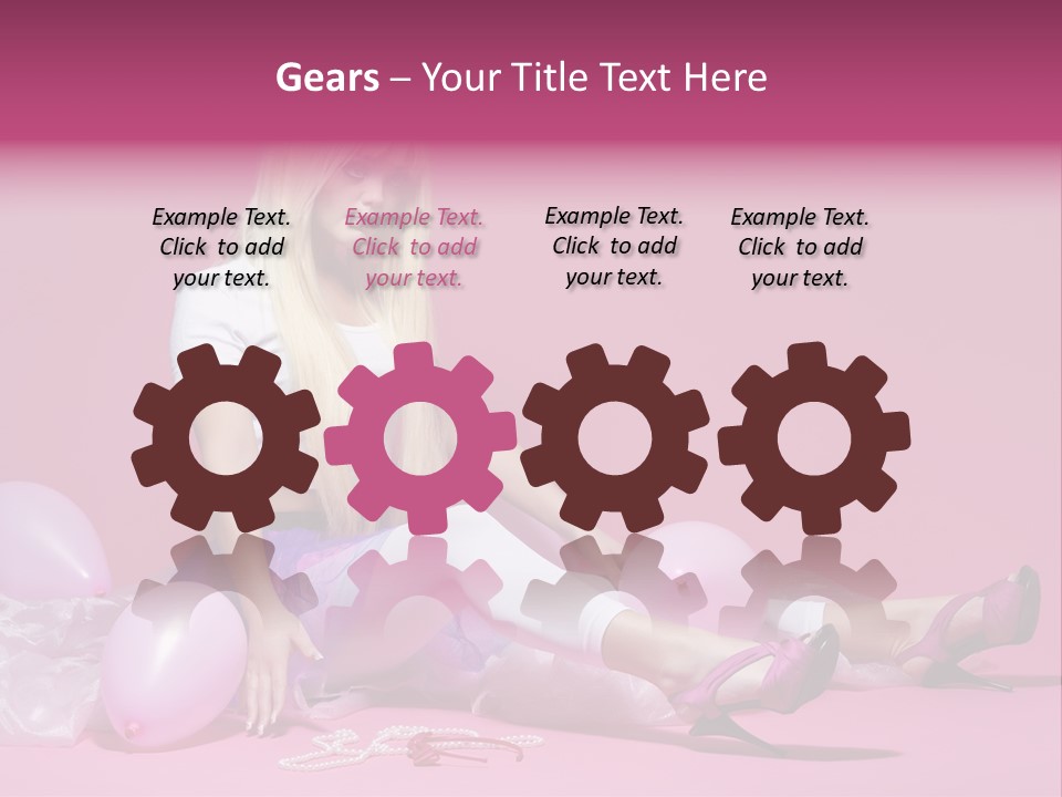 Woman Pearls Person PowerPoint Template