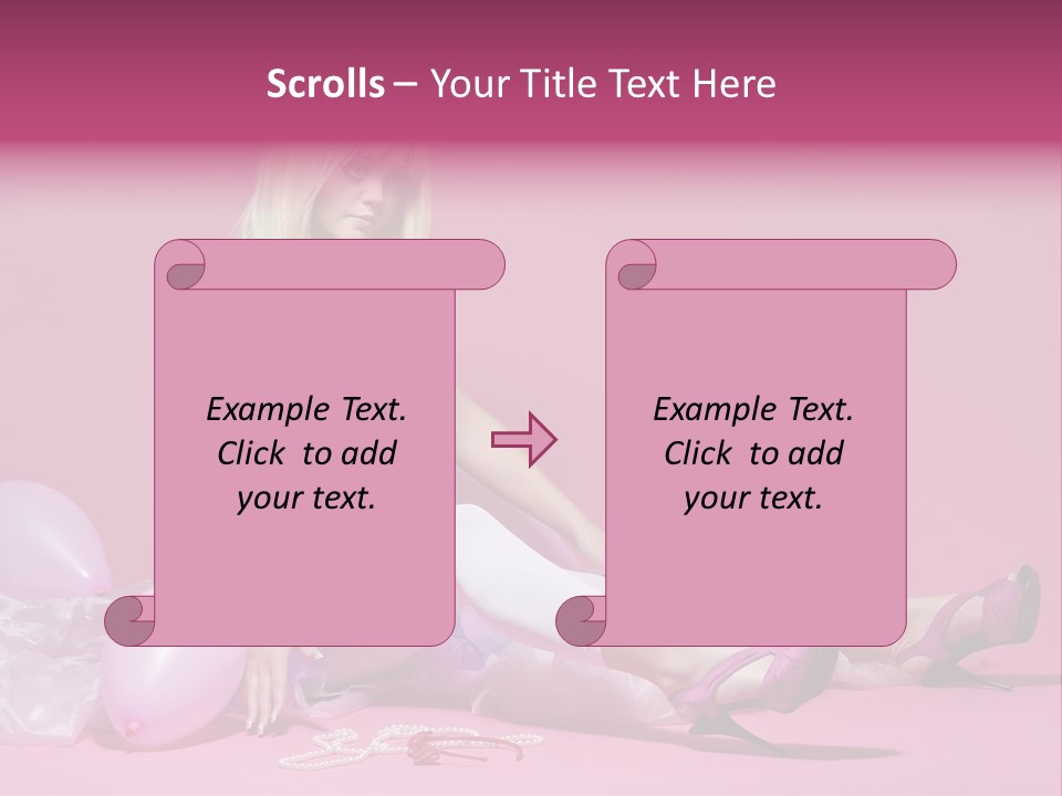 Woman Pearls Person PowerPoint Template