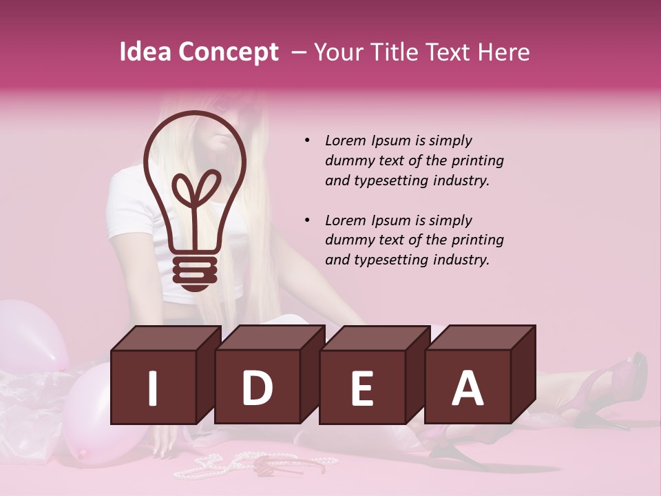 Woman Pearls Person PowerPoint Template