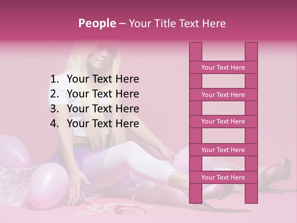 Woman Pearls Person PowerPoint Template