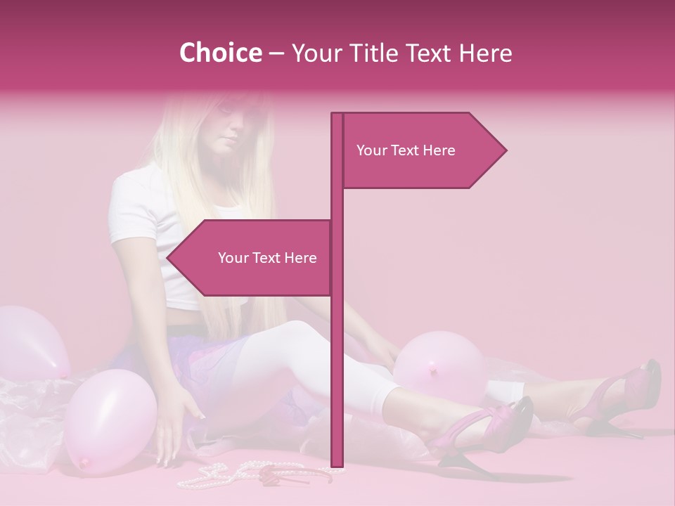 Woman Pearls Person PowerPoint Template