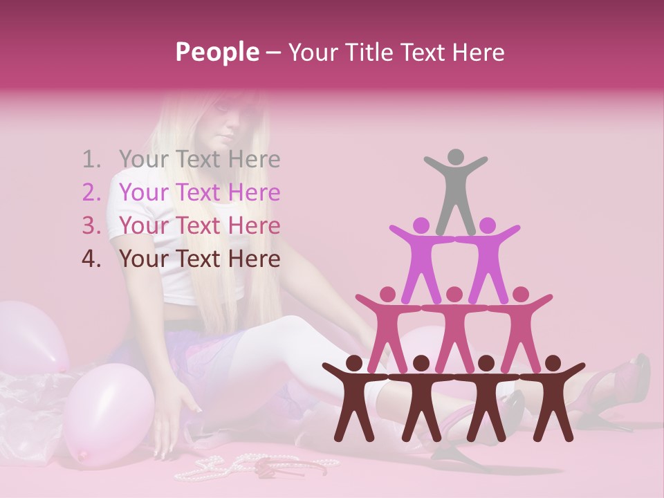 Woman Pearls Person PowerPoint Template