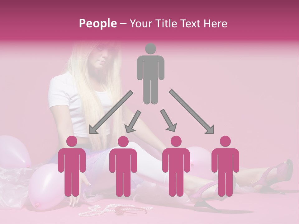 Woman Pearls Person PowerPoint Template