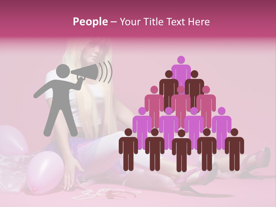 Woman Pearls Person PowerPoint Template