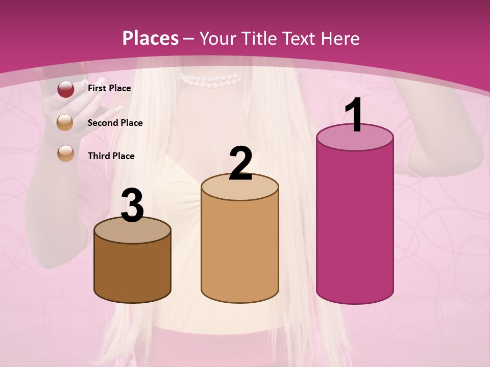 Pretty Blonde Girl PowerPoint Template
