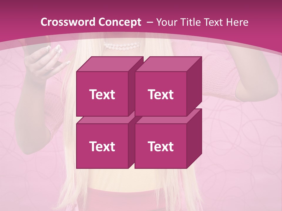 Pretty Blonde Girl PowerPoint Template