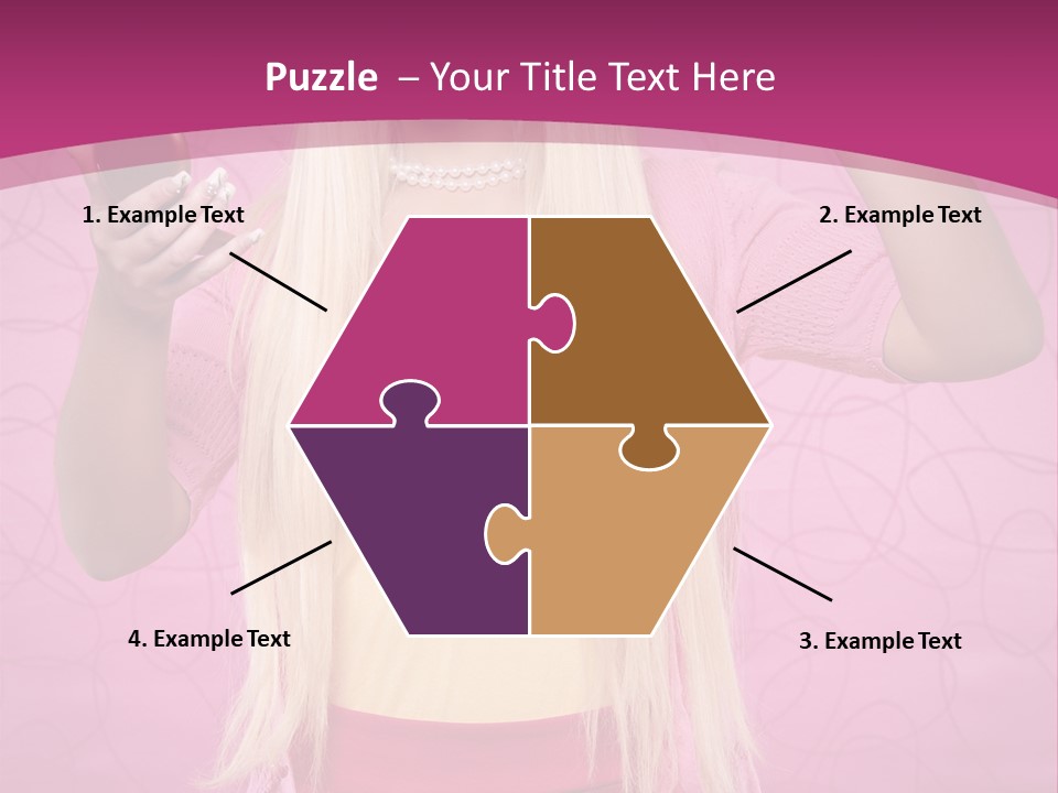 Pretty Blonde Girl PowerPoint Template