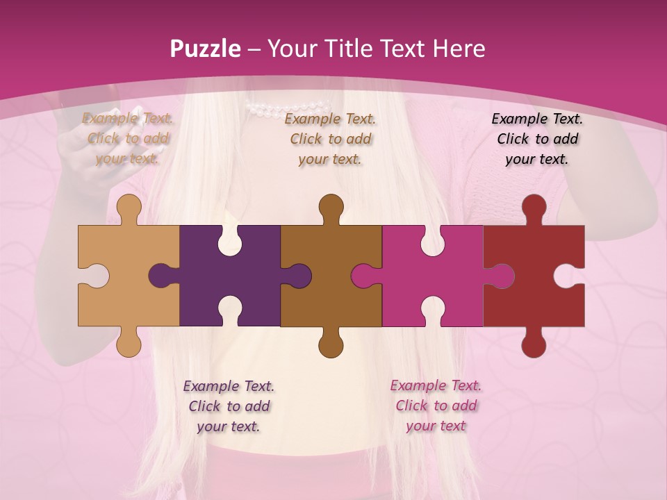 Pretty Blonde Girl PowerPoint Template
