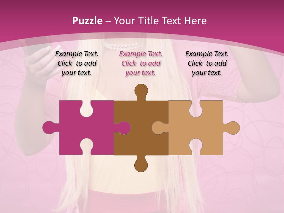 Pretty Blonde Girl PowerPoint Template