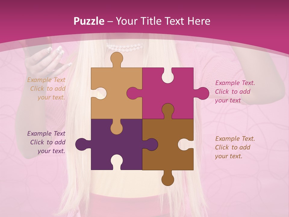 Pretty Blonde Girl PowerPoint Template