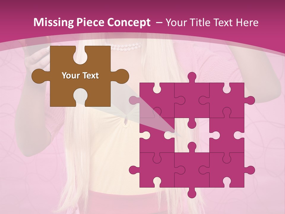 Pretty Blonde Girl PowerPoint Template
