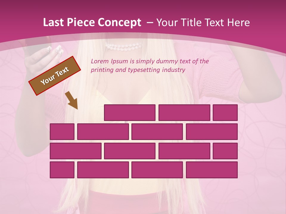 Pretty Blonde Girl PowerPoint Template