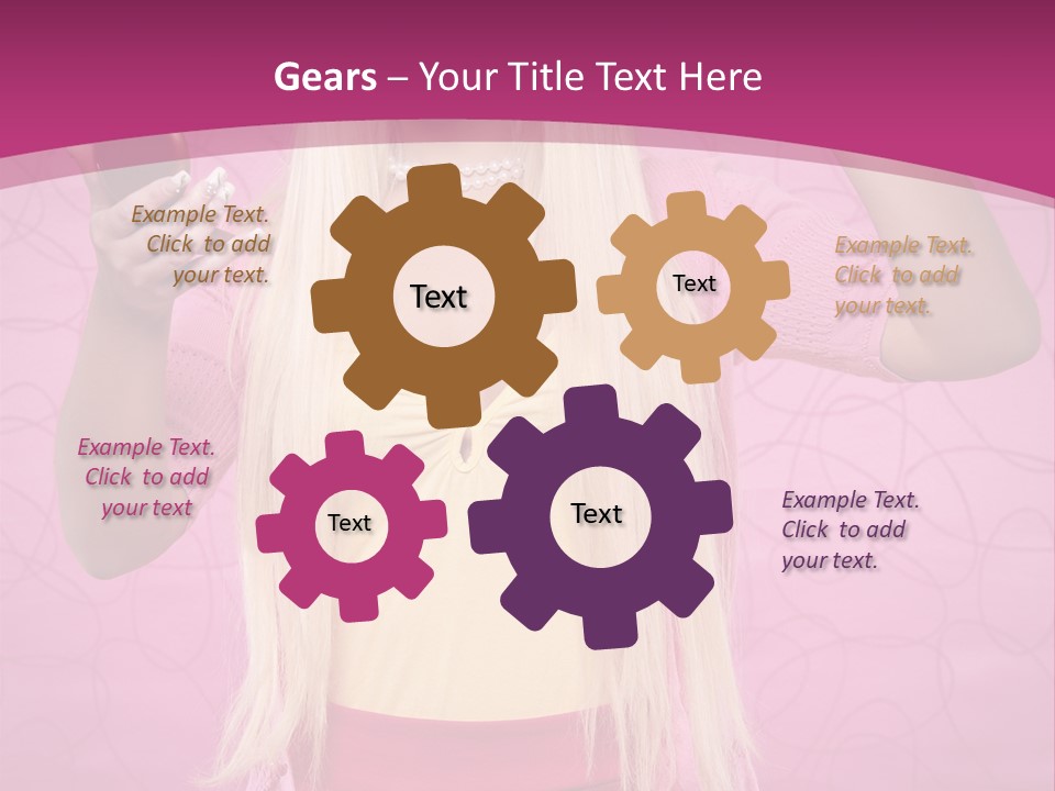 Pretty Blonde Girl PowerPoint Template
