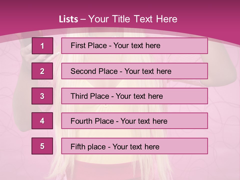 Pretty Blonde Girl PowerPoint Template