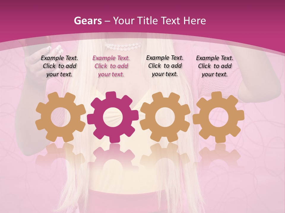 Pretty Blonde Girl PowerPoint Template