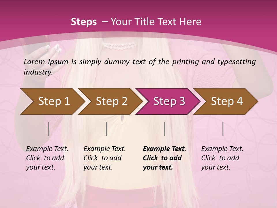 Pretty Blonde Girl PowerPoint Template