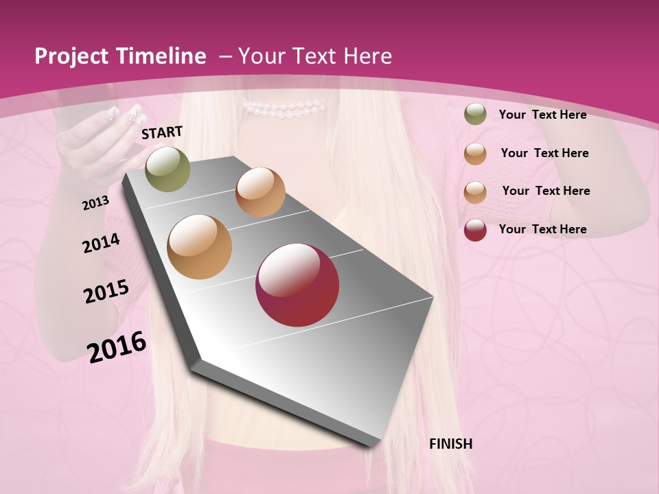 Pretty Blonde Girl PowerPoint Template